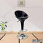 Modern black adjustable bar stool with chrome base, ideal for home or office furniture