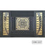 Modern CNC cutting metal boundary gate with geometric and floral laser-cut patterns.