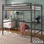 Space Saving Metal Loft Bed With Desk and Shelf DLB-904