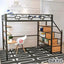 Metal Loft Bunk Bed With Study Table-DLB-914