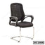 Modern black office chair with mesh backrest, padded seat, and chrome frame, ideal for workspace