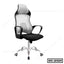 Ergonomic mesh office chair with lumbar support, adjustable armrests, and rolling wheels