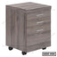 Wooden office drawer unit with three drawers and wheels, modern design, ODU-454 model