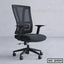 Ergonomic black mesh office chair with adjustable armrests and wheels, model OC-2454