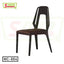 Modern black wooden chair with angular design and open backrest, model WC-884.