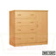 Wooden wardrobe with four drawers and a side cabinet, modern storage furniture