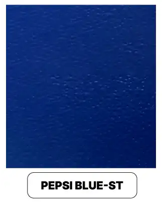 Deep blue textured material sample labeled Pepsi Blue-ST, ideal for modern furniture upholstery.