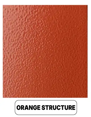 Orange textured surface sample for home or office furniture materials