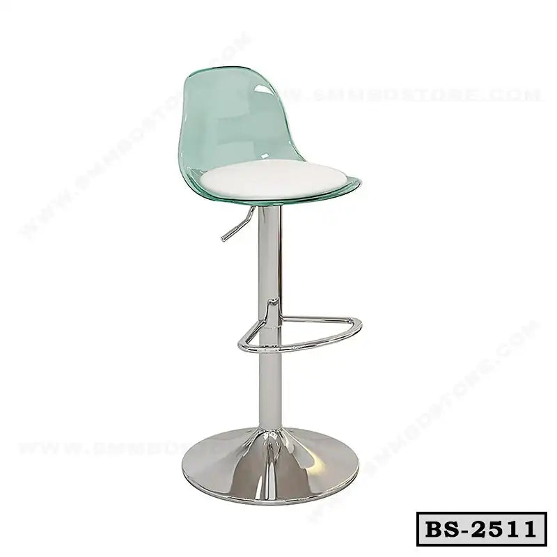 Modern Bar Stool with PU Leather Seats and Stylish Acrylic Backrest BS-2511 Secondary image