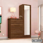 Space Saving Wardrobe Almirah with Mirror BA-2558
