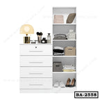 Space Saving Wardrobe Almirah with Mirror BA-2558