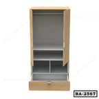 Double Door Laminated Board Almirah with Open Storage Shelf BA-2567