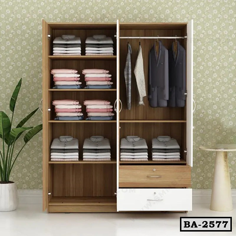 Two Color Combination Melamine Board Almirah BA-2577