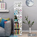 CNC Cutting Modern 5 Tier Bookshelf | Bookcase Storage Organizer BS-1025