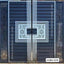 Modern CNC cutting boundary gate with geometric metal design and decorative patterns