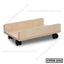 Wooden CPU stand with wheels for office or home desk organization