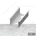 Steel cable tray with mounting holes, open bottom design, for electrical wiring support