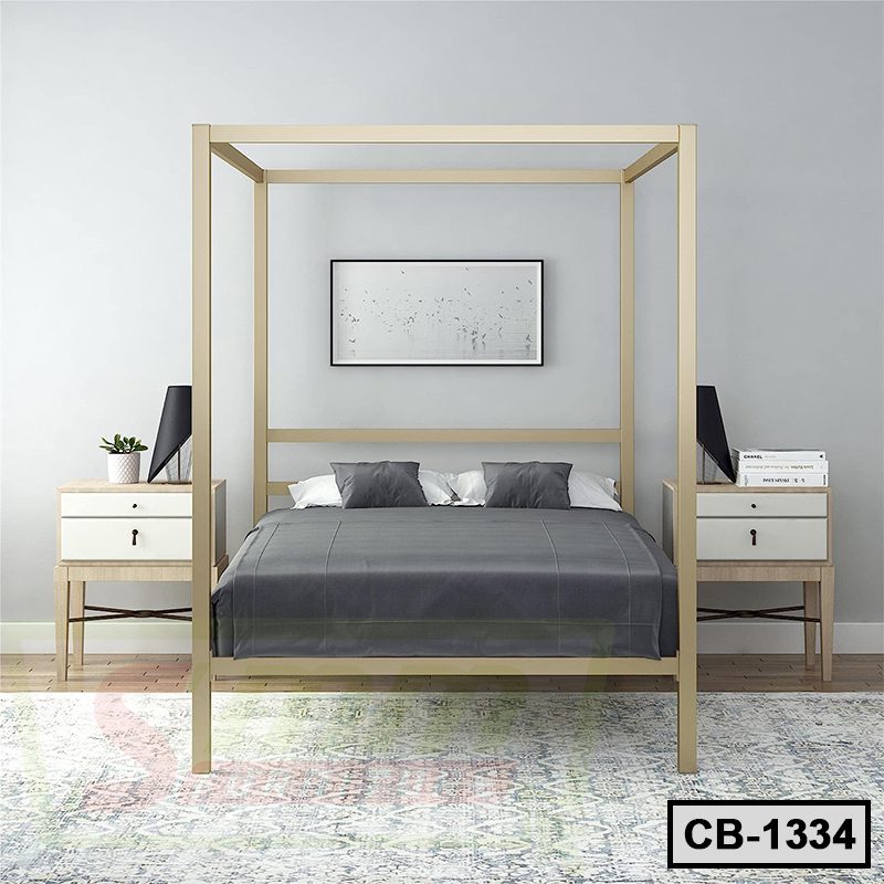 Simple Design Steel Canopy Bed Frame (CB-1334)