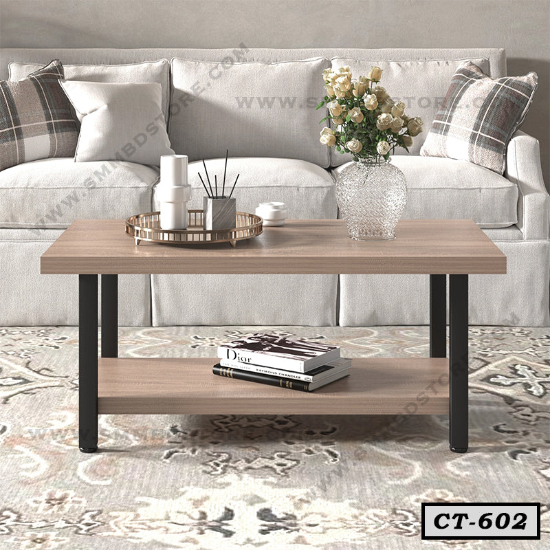 Simple Style Rectangular Double-Layer Tea Table CT-602 Secondary image