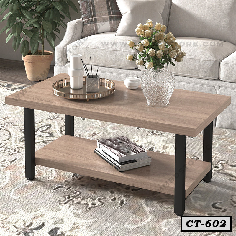 Simple Style Rectangular Double-Layer Tea Table CT-602 Main image