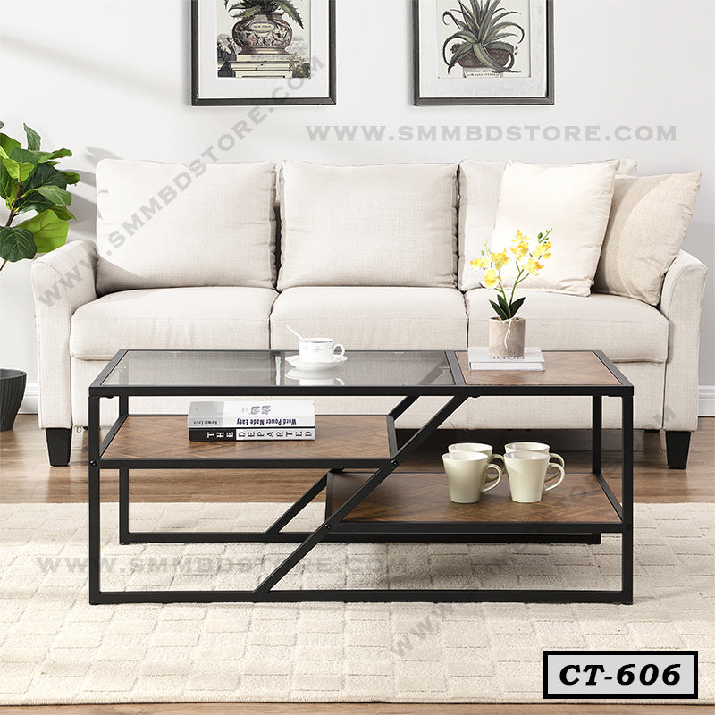 Modern Center Table With Storage Shelf Price CT-606