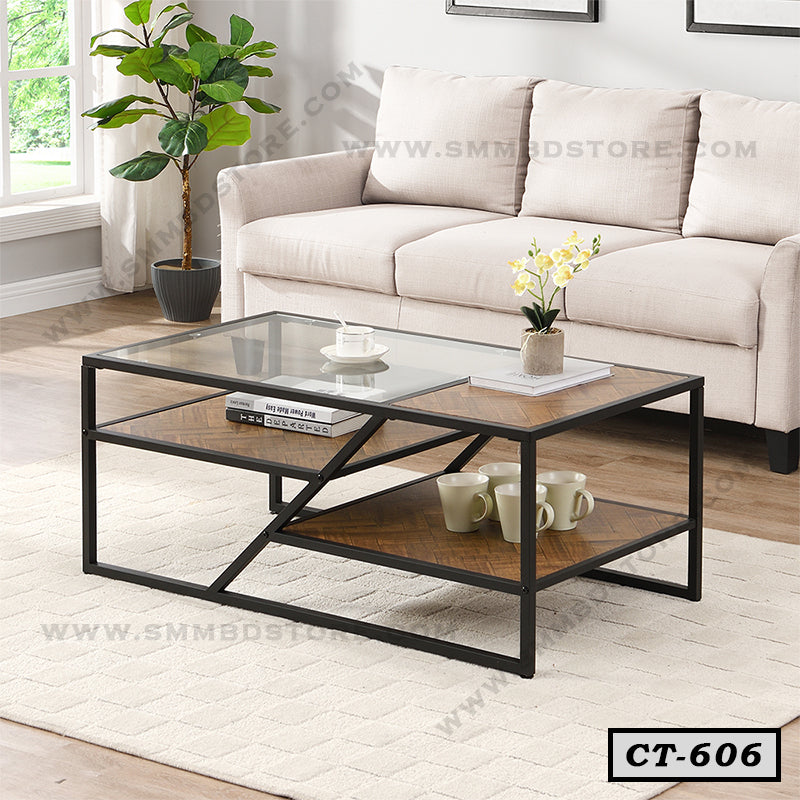 Modern Center Table With Storage Shelf Price CT-606