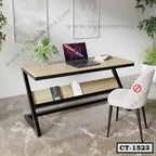 Z-Shaped Study Desk Laminated Top with Steel Base CT-1523