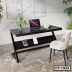 Z-Shaped Study Desk Laminated Top with Steel Base CT-1523