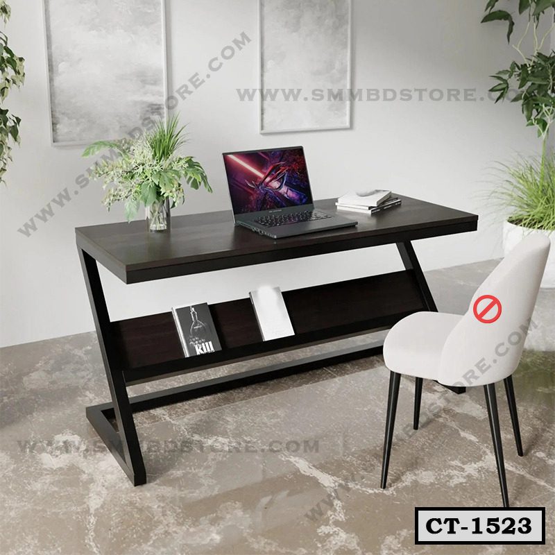 Z-Shaped Study Desk Laminated Top with Steel Base CT-1523