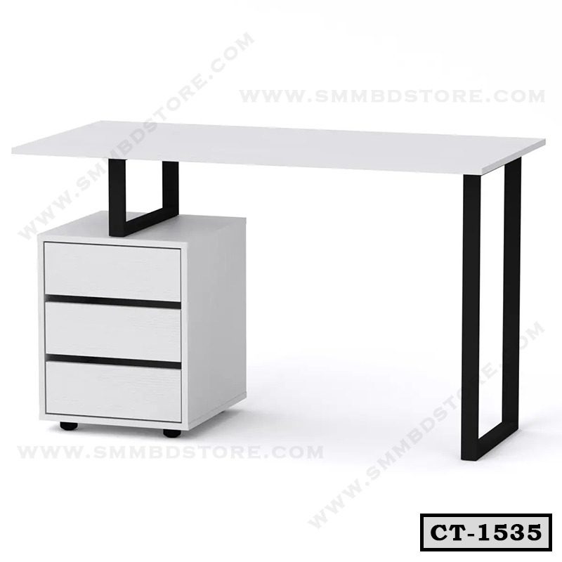 Modern Home Office Computer Desk with Drawer Unit | CT-1535