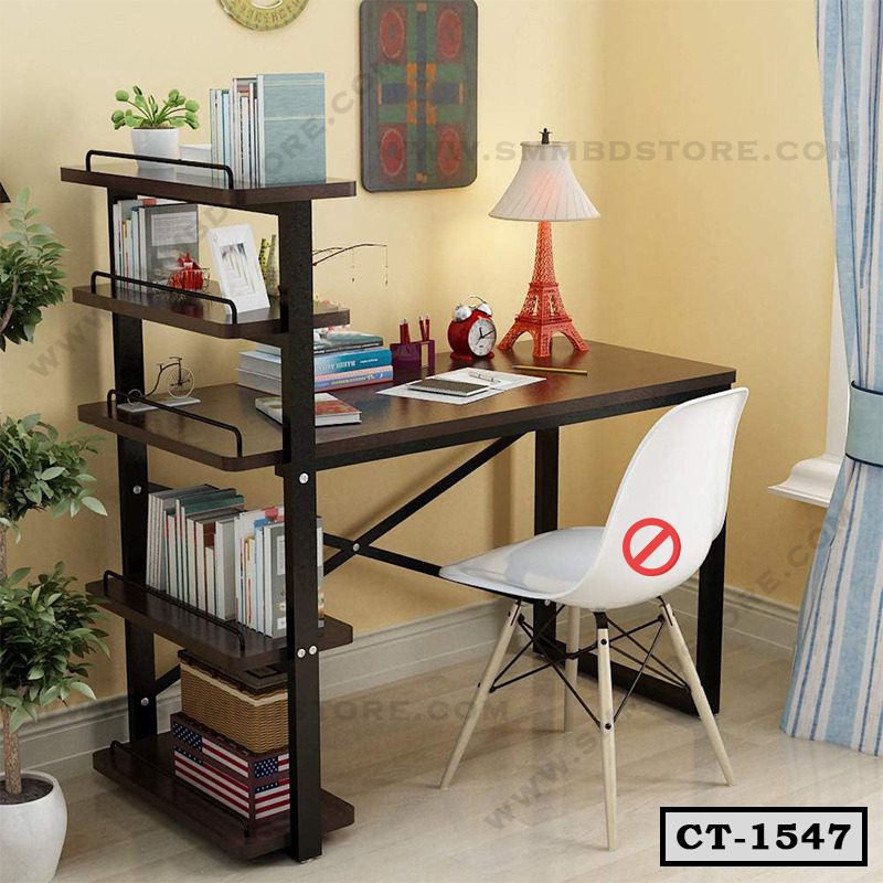 Reading Table | Computer Desk with Bookshelf For Home | CT-1547