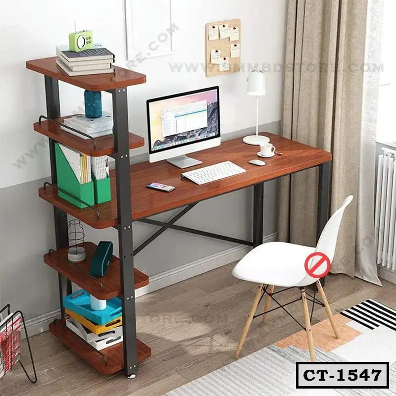 Computer Desk with Bookshelf-CT-1547 Secondary image