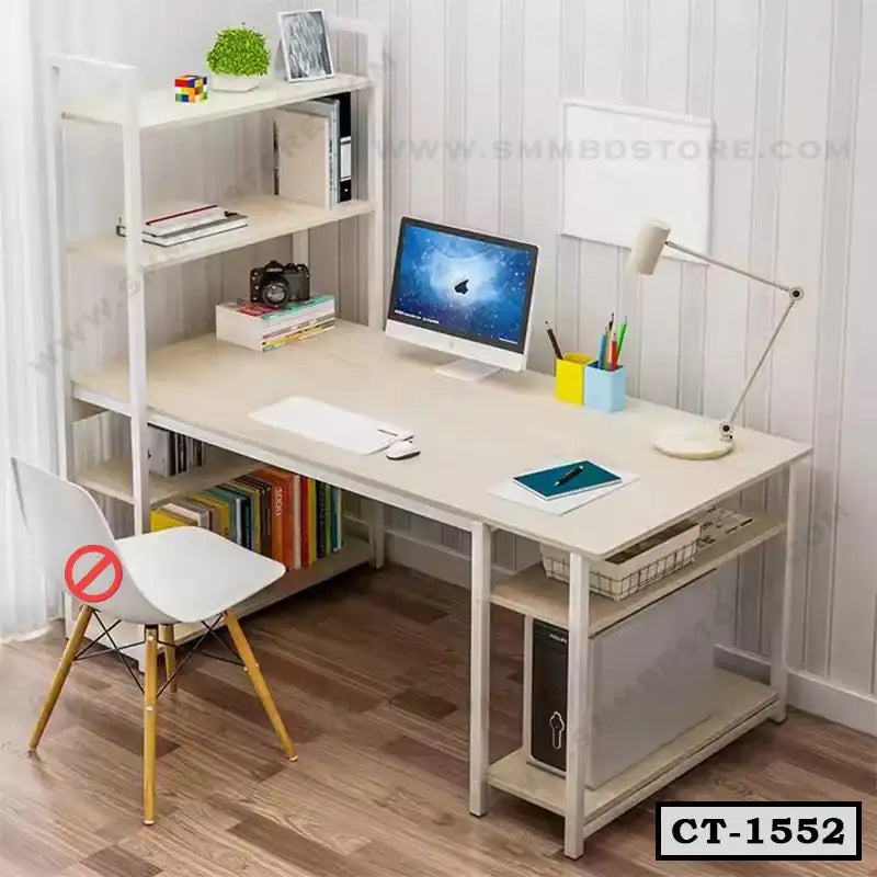 Home Study Desk with Bookshelf-CT-1552 Secondary image
