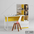 Modern Study Table with Shelves | CT-1569