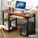 Modern Computer Desk with Keyboard Tray and Shelf | CT-1571