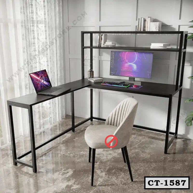 Corner L-Shaped Study Table-CT-1587