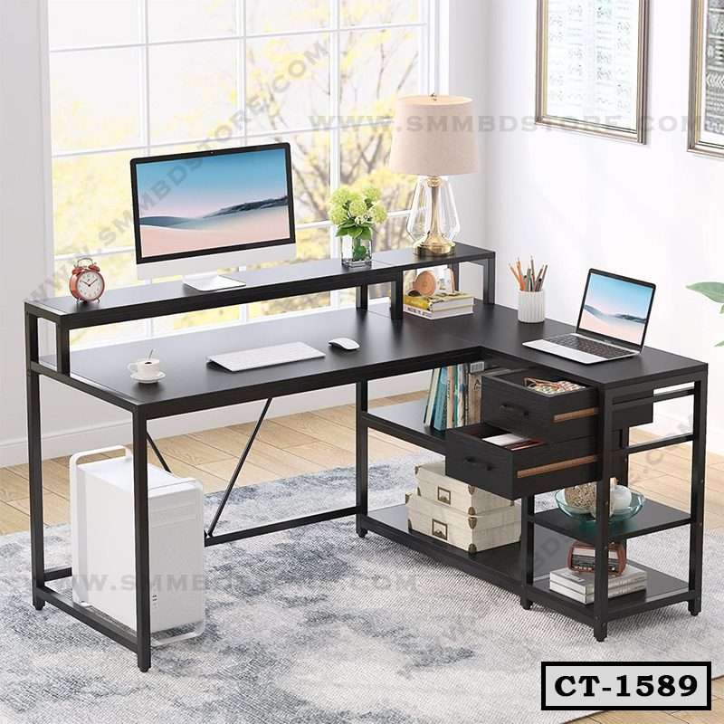 Premium L-Shaped Computer Desk CT-1589 Main image
