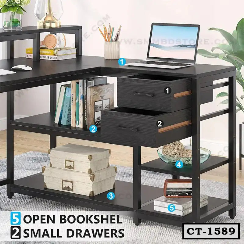 Premium L-Shaped Computer Desk CT-1589