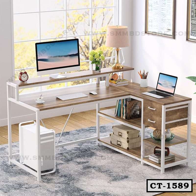 Premium L-Shaped Computer Desk CT-1589