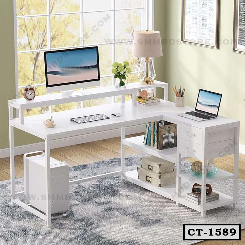 Premium L-Shaped Computer Desk CT-1589