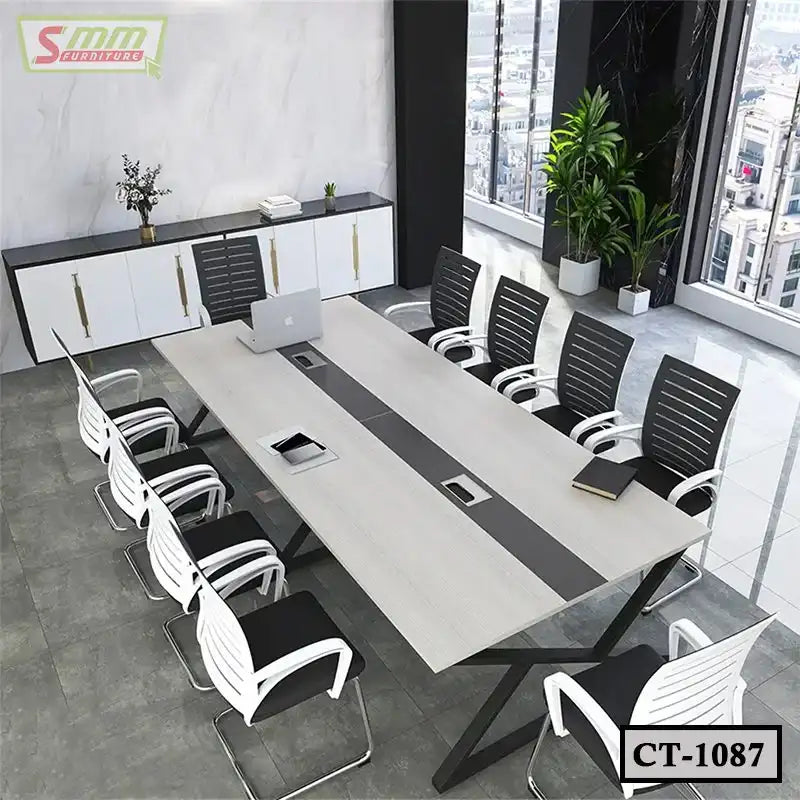 Modern Steel & Board Office Conference Table | CT-1087 Secondary image