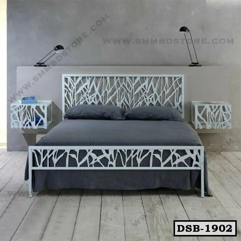 CNC Cut Spider Double Steel Bed Main image