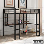 Space Saving Heavy Duty Metal Loft Bed With Desk and Sofa DLB-906