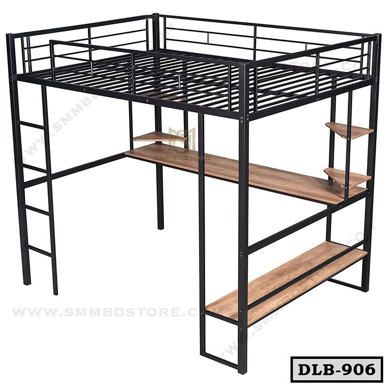Space Saving Heavy Duty Metal Loft Bed With Desk and Sofa DLB-906