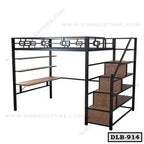 Metal Loft Bunk Bed With Study Table-DLB-914