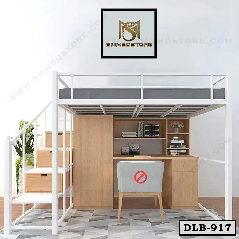 Apartment Loft Bunk Bed With Desk DLB-917 Secondary image