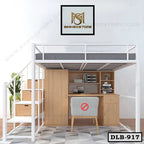 Best Apartment Loft Bunk Bed With Desk, Almirah and Storage Drawer DLB-917