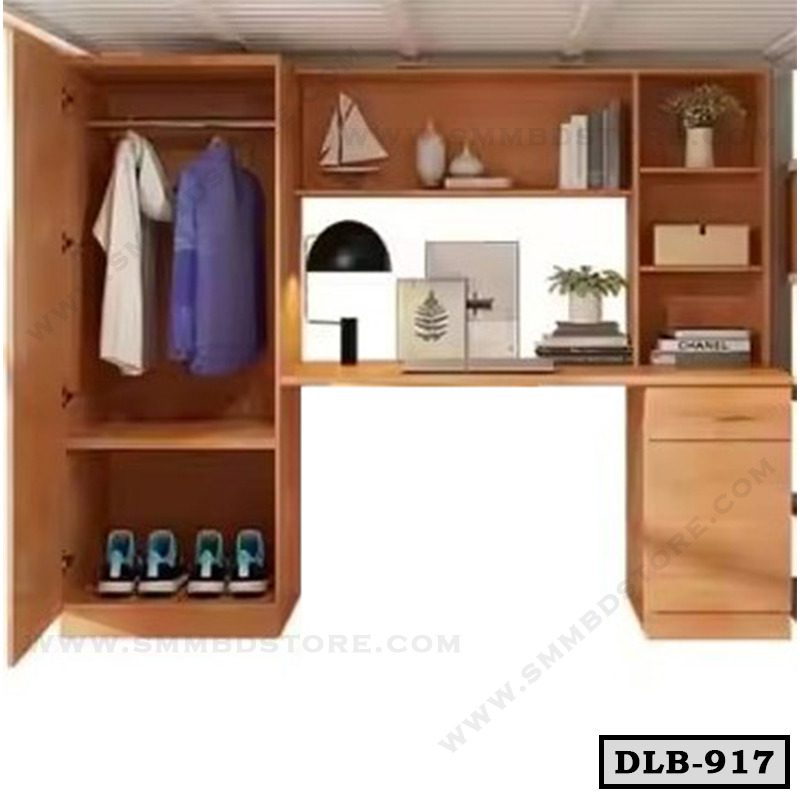 Best Apartment Loft Bunk Bed With Desk, Almirah and Storage Drawer DLB-917