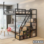 Multifunctional Iron Wall Hanging Bed With Storage Cabinet Ladder DLB-919