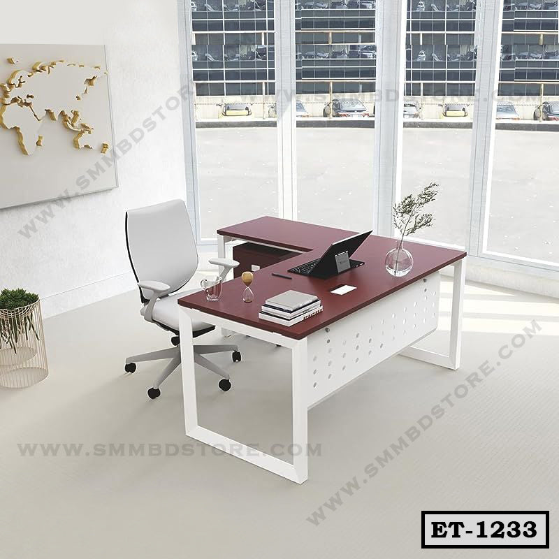 L-Shaped Workstation Desk for Home and Office ET-1233